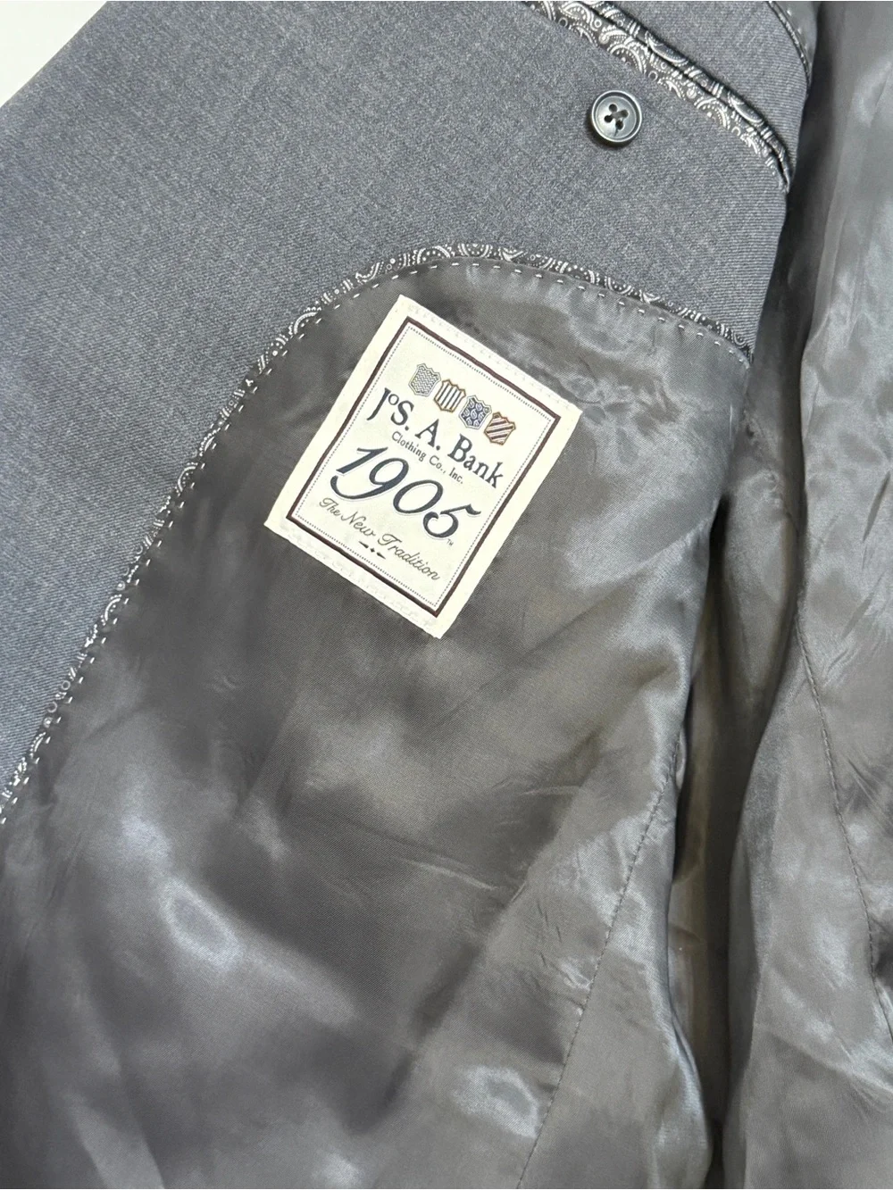 Jos. A. Bank 1905 Custom Express Gray Wool Sport Coat Blazer 46XL Long